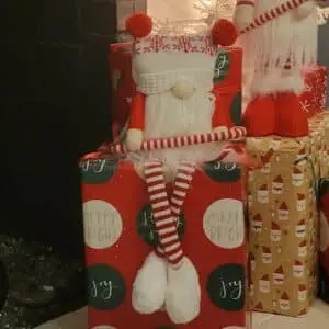 Candy Cane Gnome Santa - Sitting