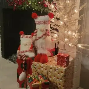 Candy Cane Sitting Gnome