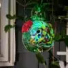 Solar Hummingbird Feeder Oval Green