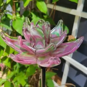 Handblown Glass Flowers - Pink